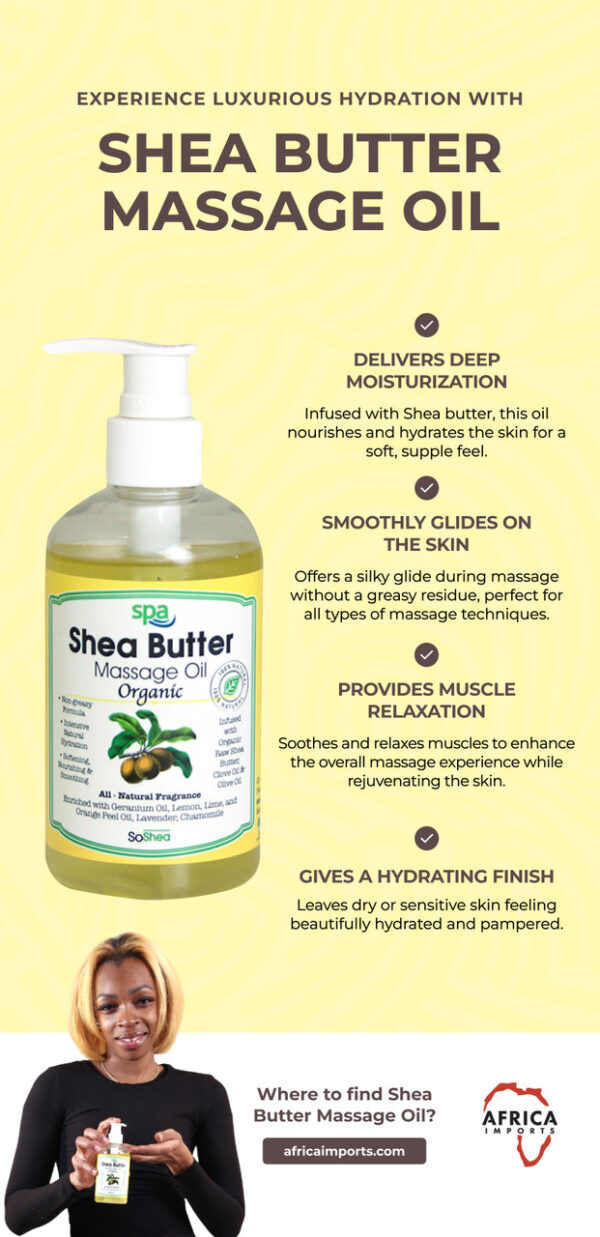 Shea Butter Massage Oil - 8 OZ - Image 5